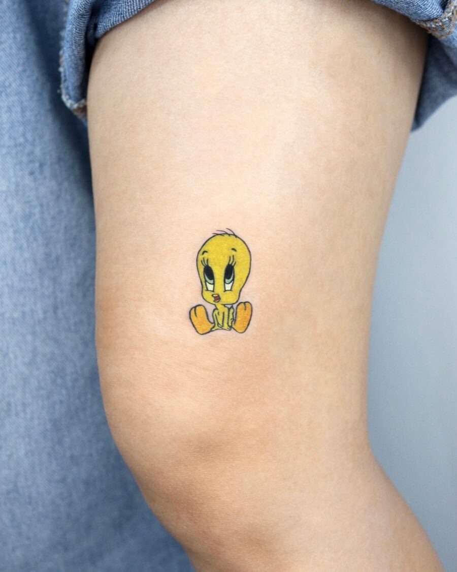 Charming Tweety Bird Tattoo on Arm Tattoo Design