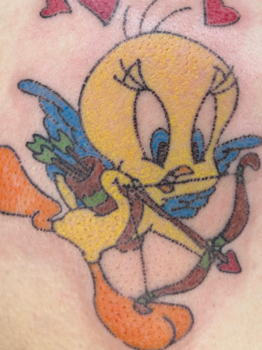 Colorful Tweety Tattoo with Playful Vibes Tattoo Design