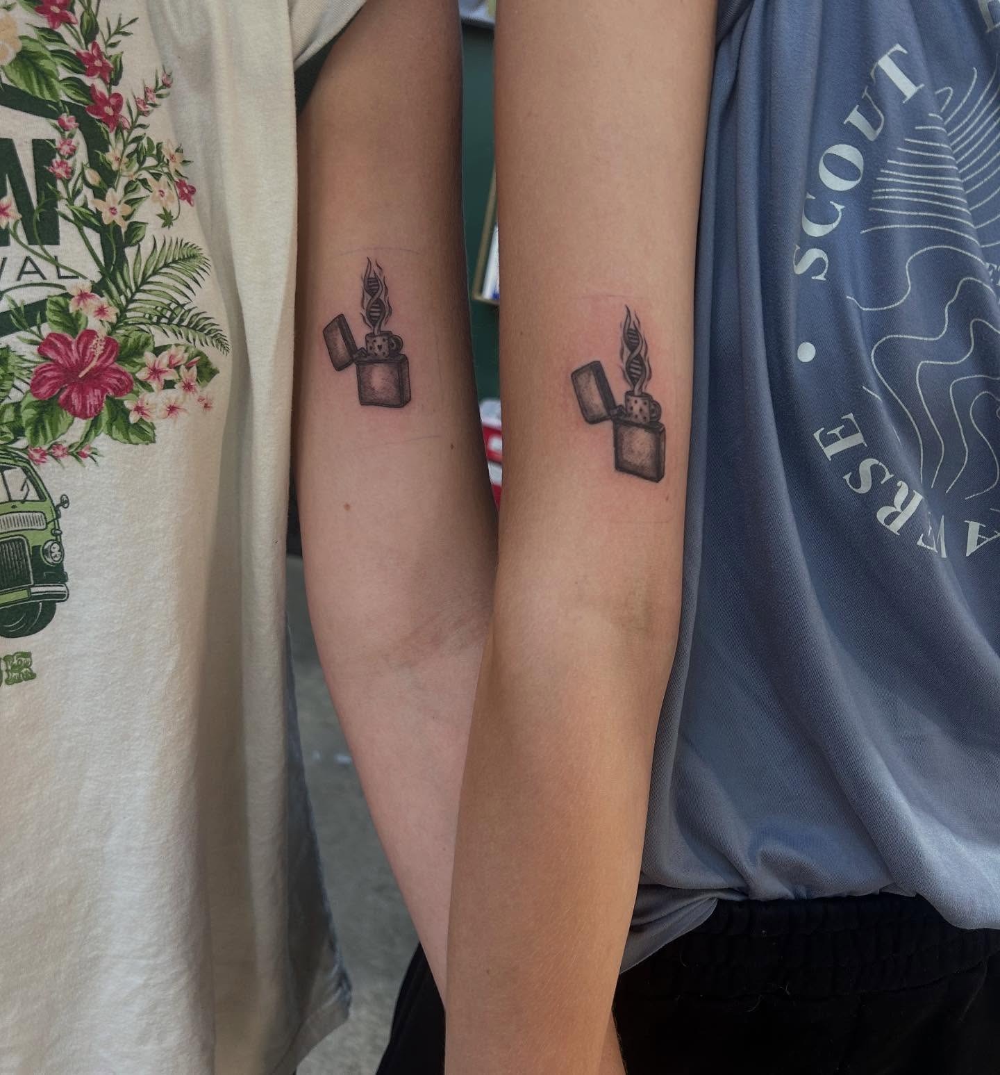Matching Lighter Flame Tattoo Tattoo Design