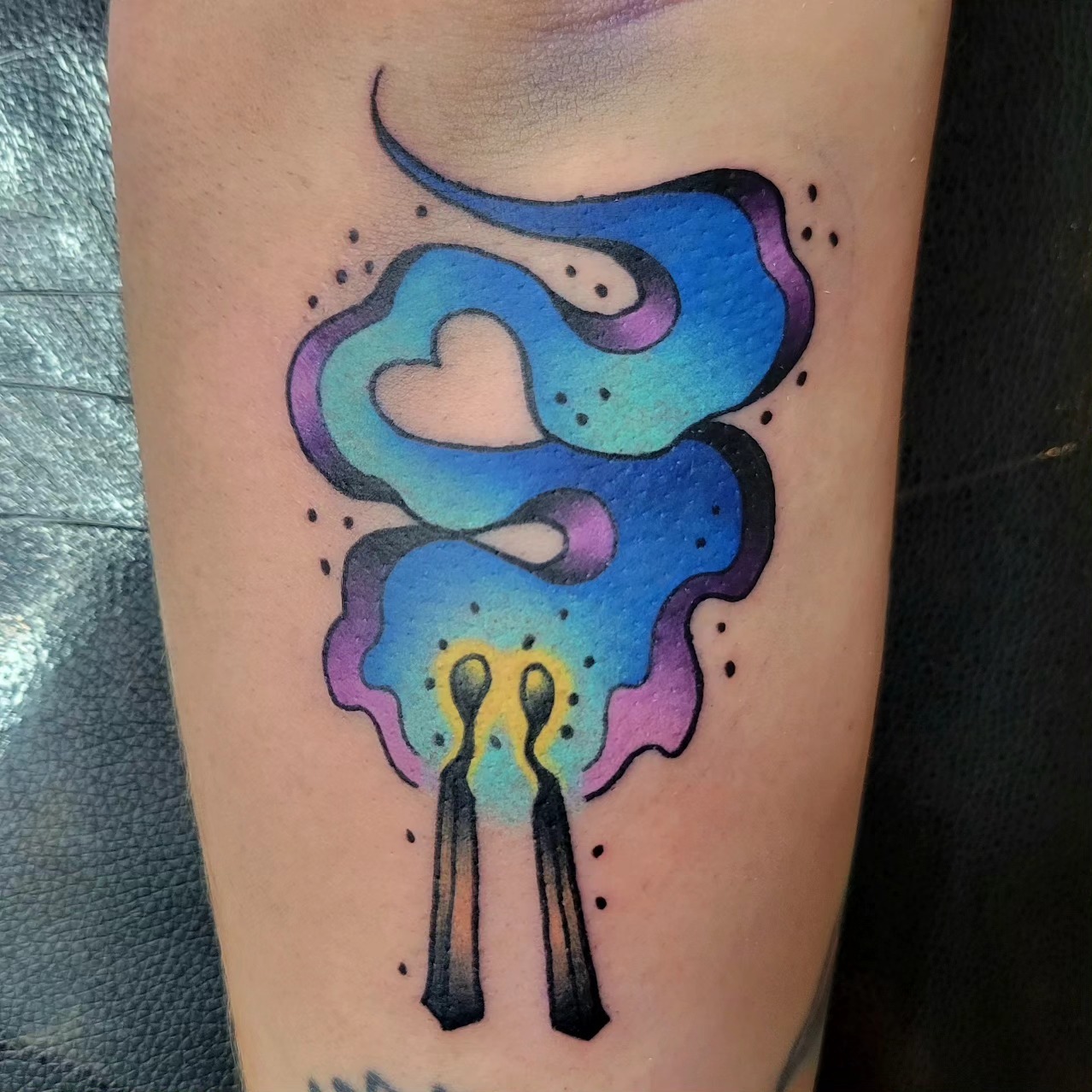 Twin Flame Cosmic Match Tattoo Tattoo Design