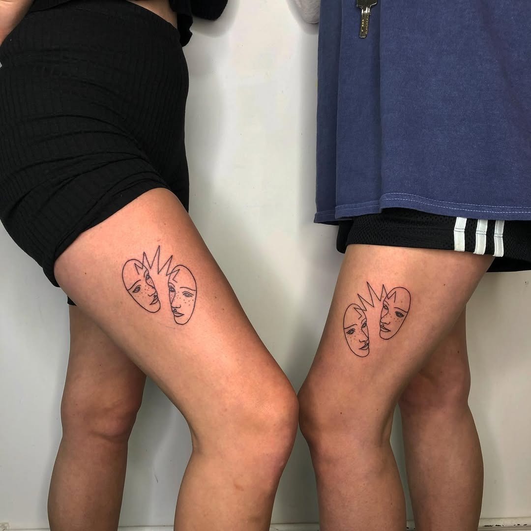 Unique sibling tattoos showcasing artistic designs Tattoo Design