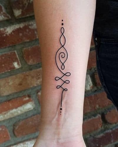 Lotus Halo Unalome Tattoo Design