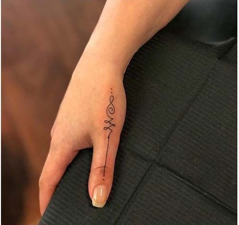 Sun and Unalome Arm Design Tattoo Design
