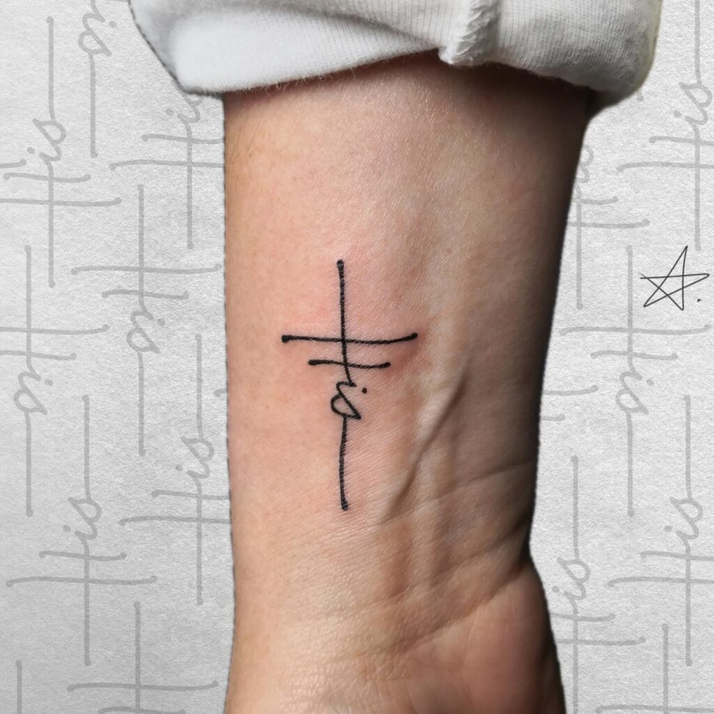 Cross Made of Nails Tattoo Tattoo Design