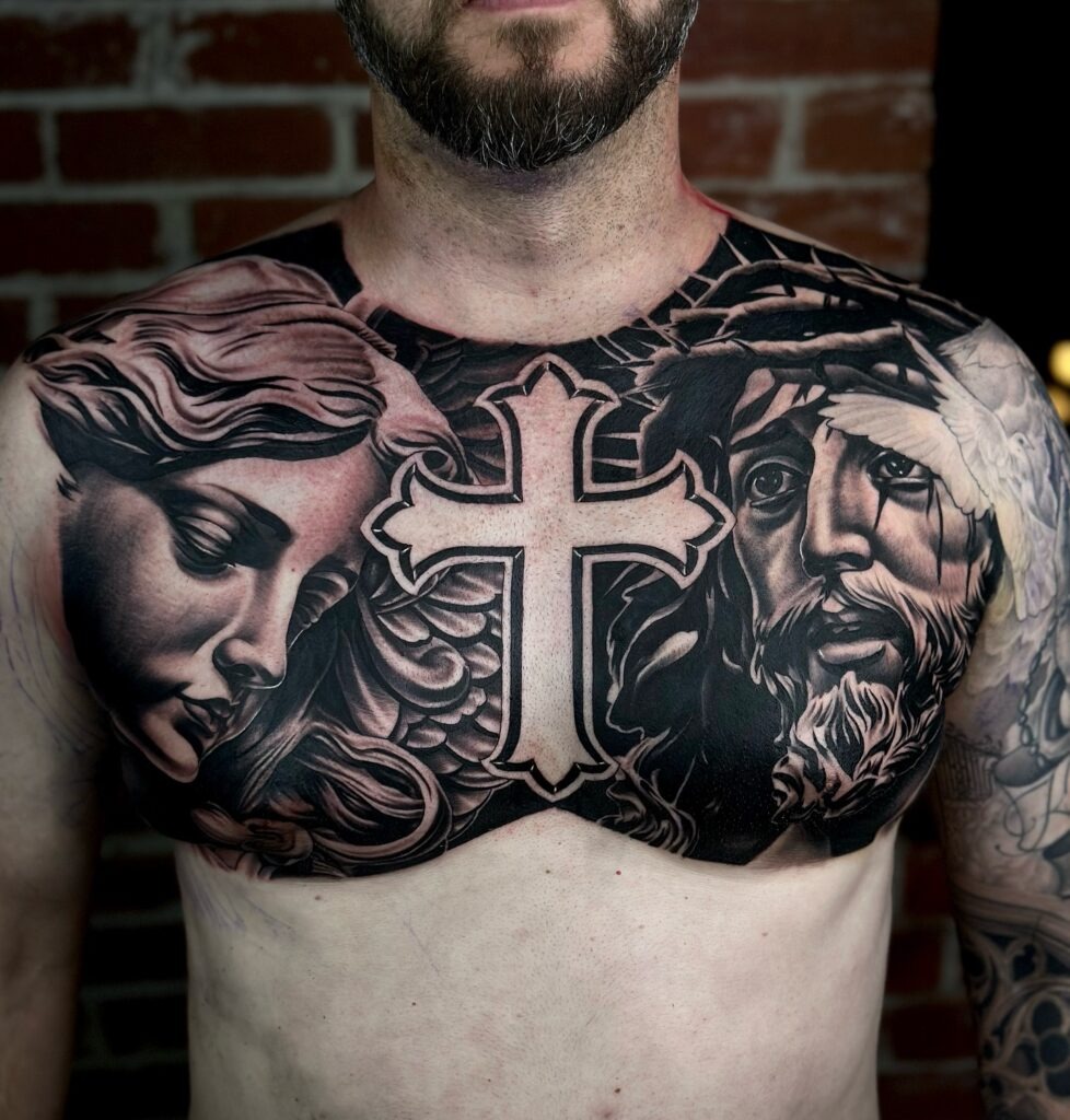 Cross with Roses and Eye Forearm Tattoo Tattoo Design