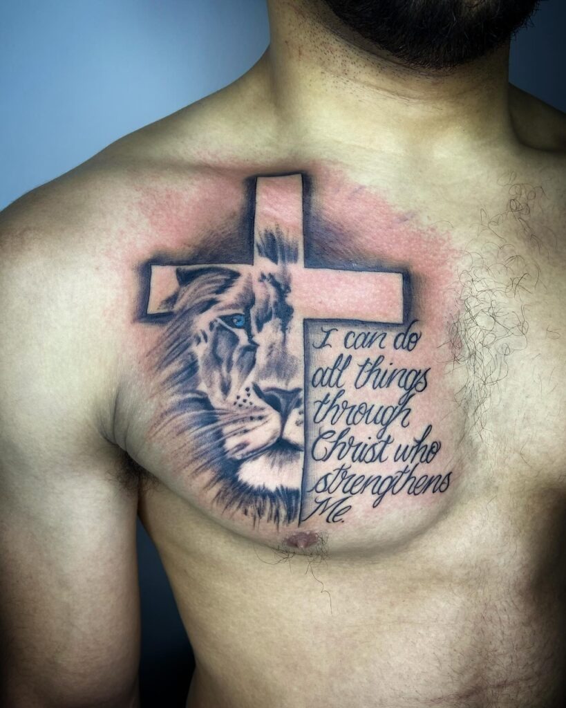 Cross with Semicolon Tattoo Tattoo Design