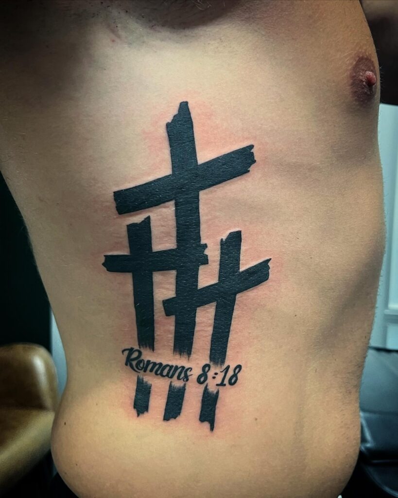 Praying Hands with Rosary and Cross Tattoo Tattoo Design