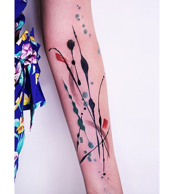 The Blue Butterfly in Flight Tattoo Design