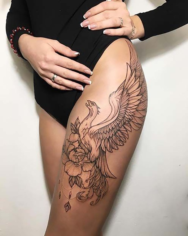 The Colorful Branch of Flower Tattoos Tattoo Design
