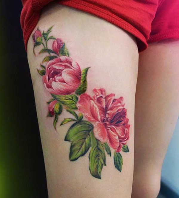 The Flower Child Kissing the Sun Tattoo Design