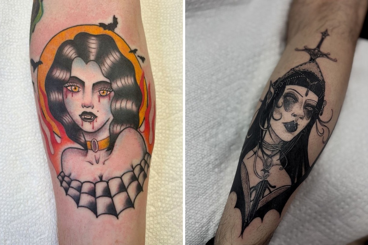 31+ Vampire Tattoo Ideas & Inspiration Featured Lookbook Collage