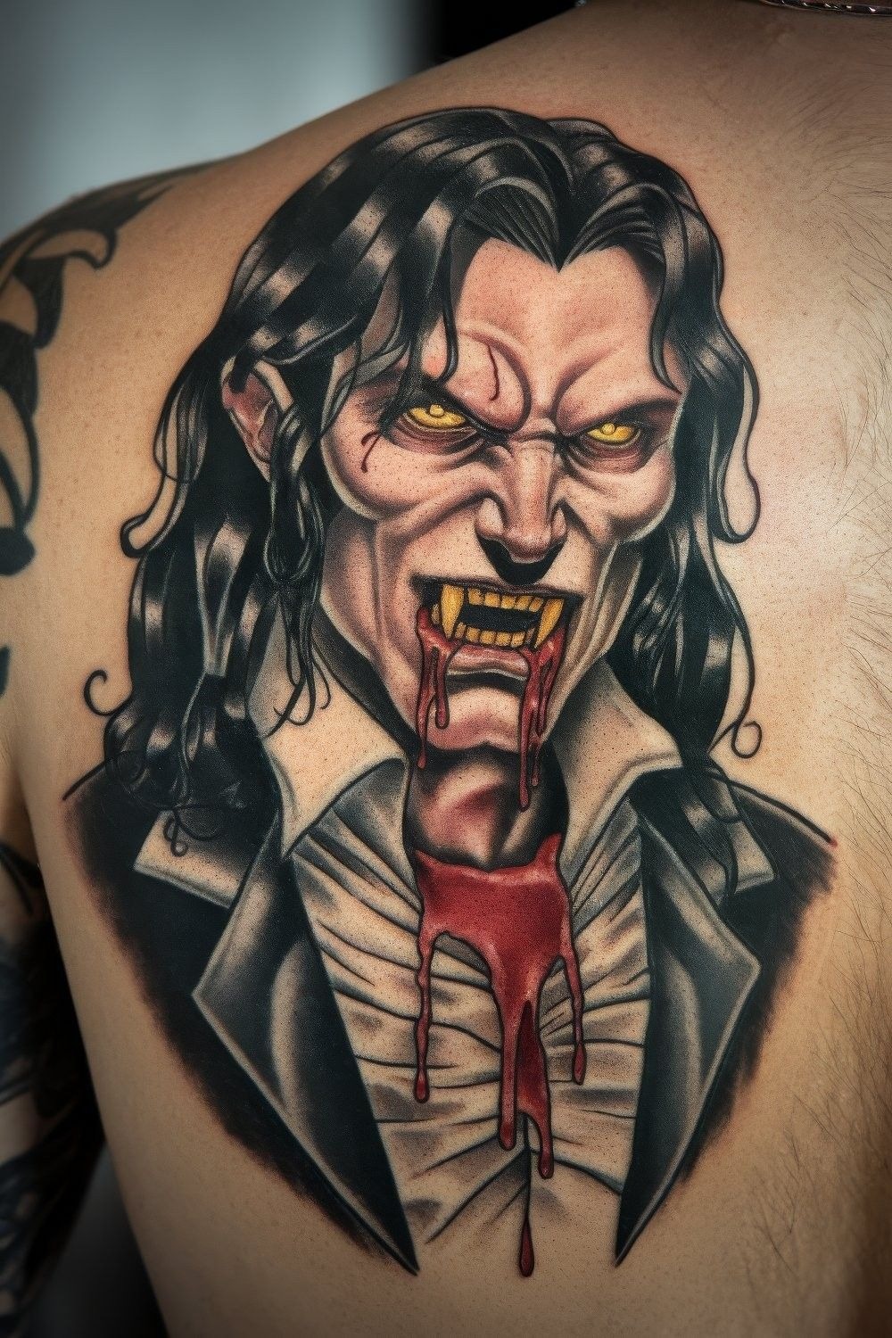 Gothic Vampire Queen Portrait Tattoo Tattoo Design