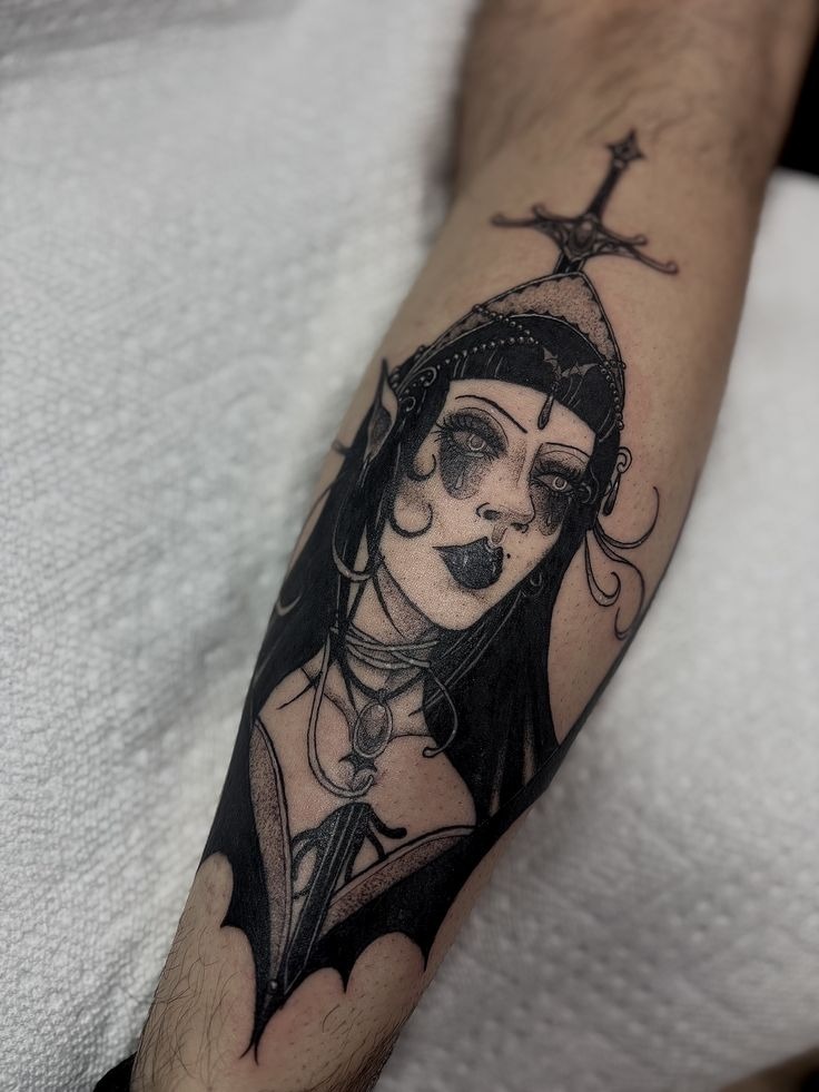 Haunted Mirror Vampire Tattoo Tattoo Design
