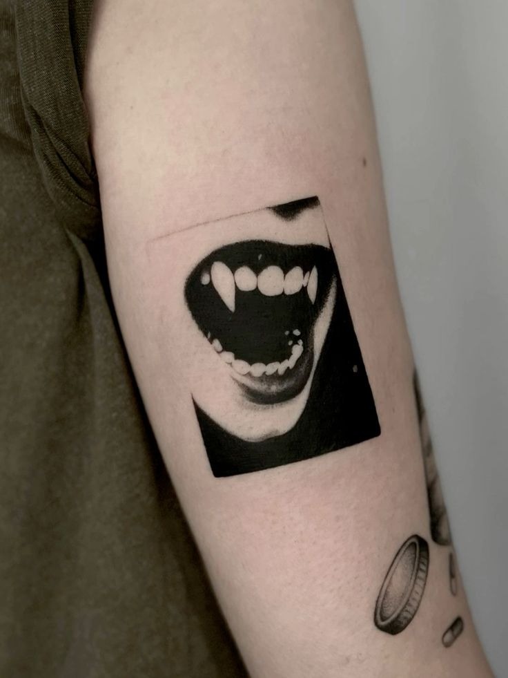 Horned Skull Vampire Woman Tattoo Tattoo Design