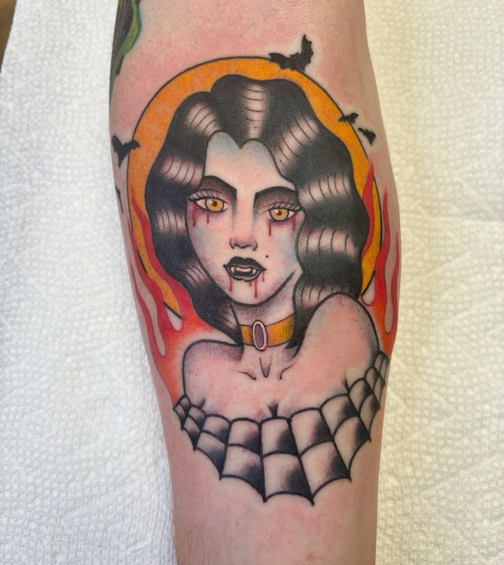 Soft Gothic Vampire Muse Tattoo Tattoo Design