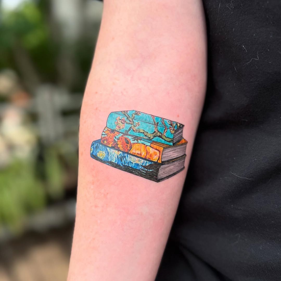 Artistic homage to Van Gogh’s masterpieces on skin Tattoo Design