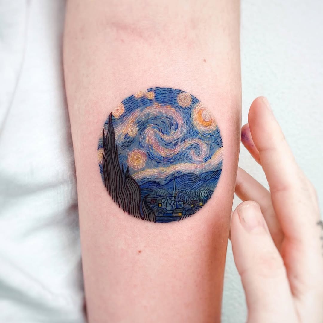 Captivating Starry Night Tattoo Design Tattoo Design