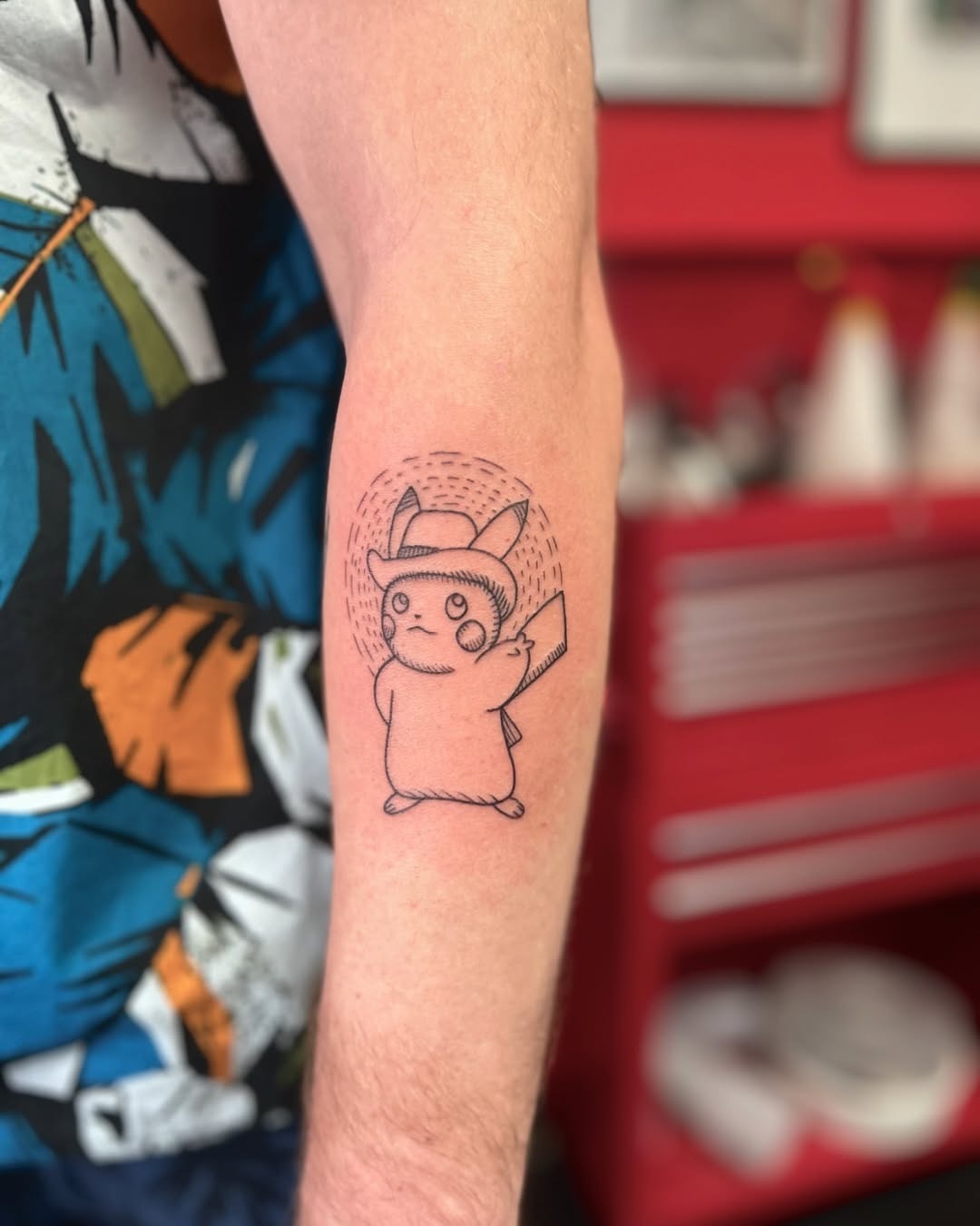 Charming Pokémon-inspired Van Gogh tattoo design Tattoo Design