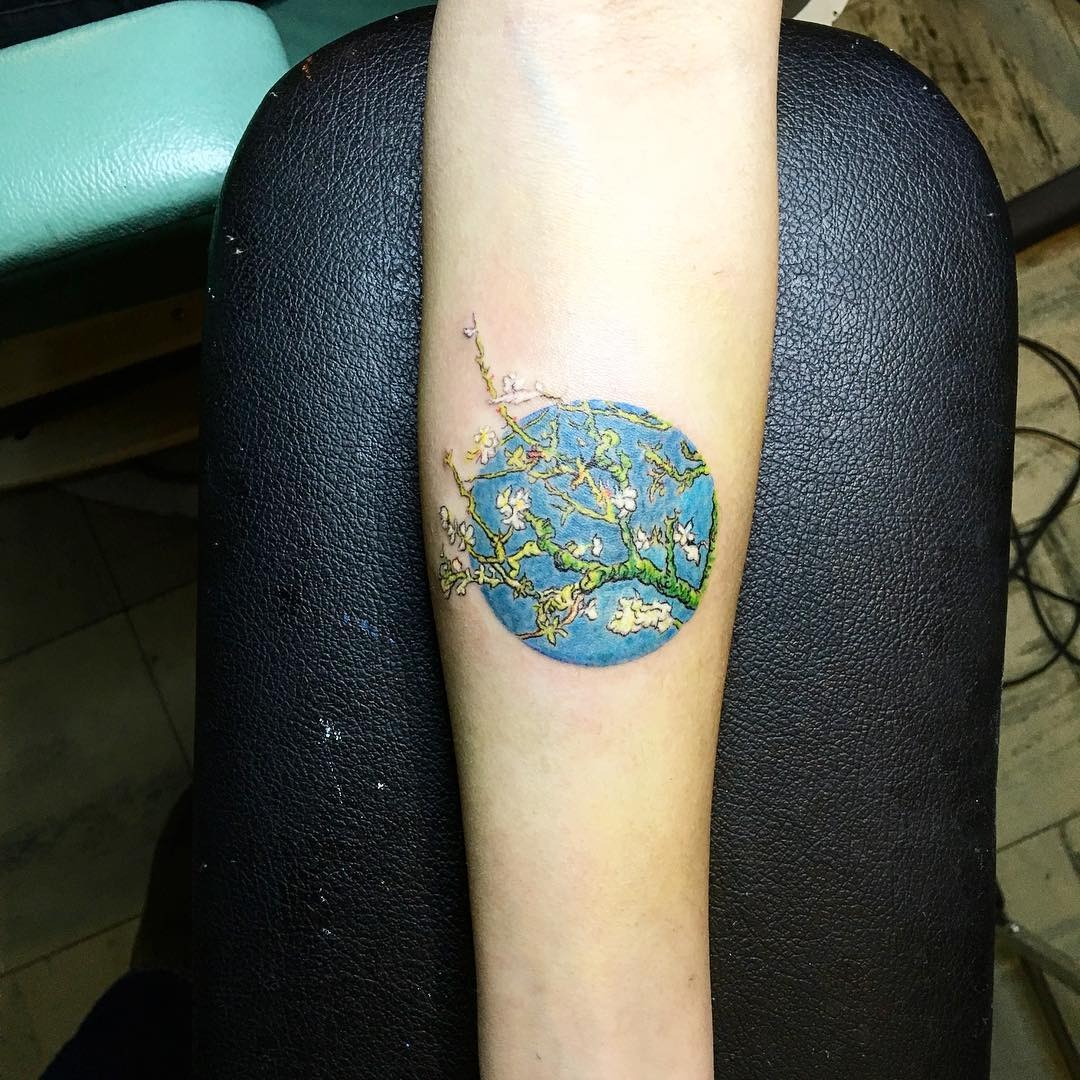 Stunning Blossom Branch Van Gogh Tattoo Design Tattoo Design
