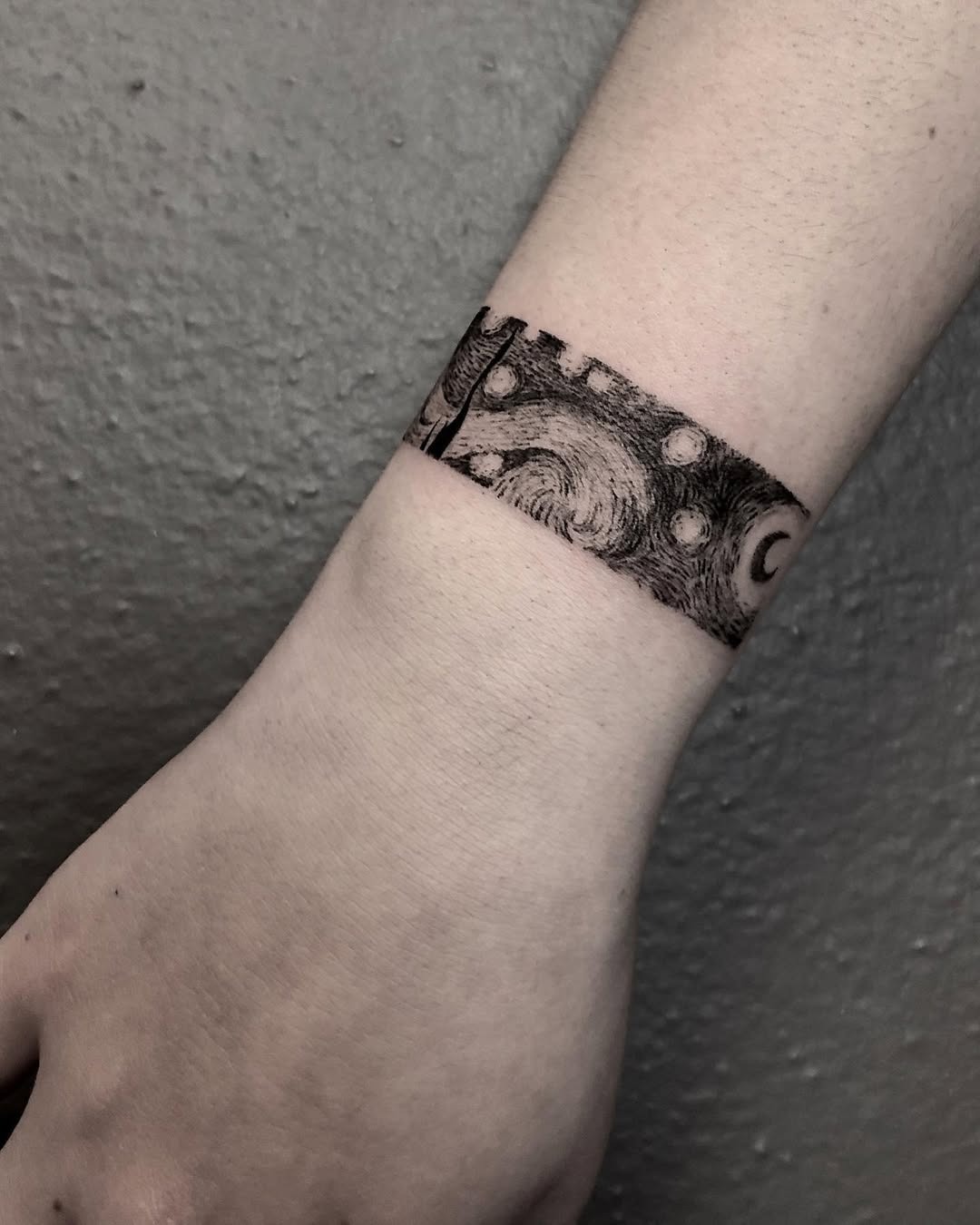 Stunning Van Gogh Inspired Wrist Tattoo Design Tattoo Design