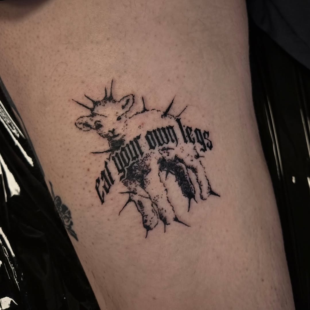 A bold statement tattoo for vegans Tattoo Design