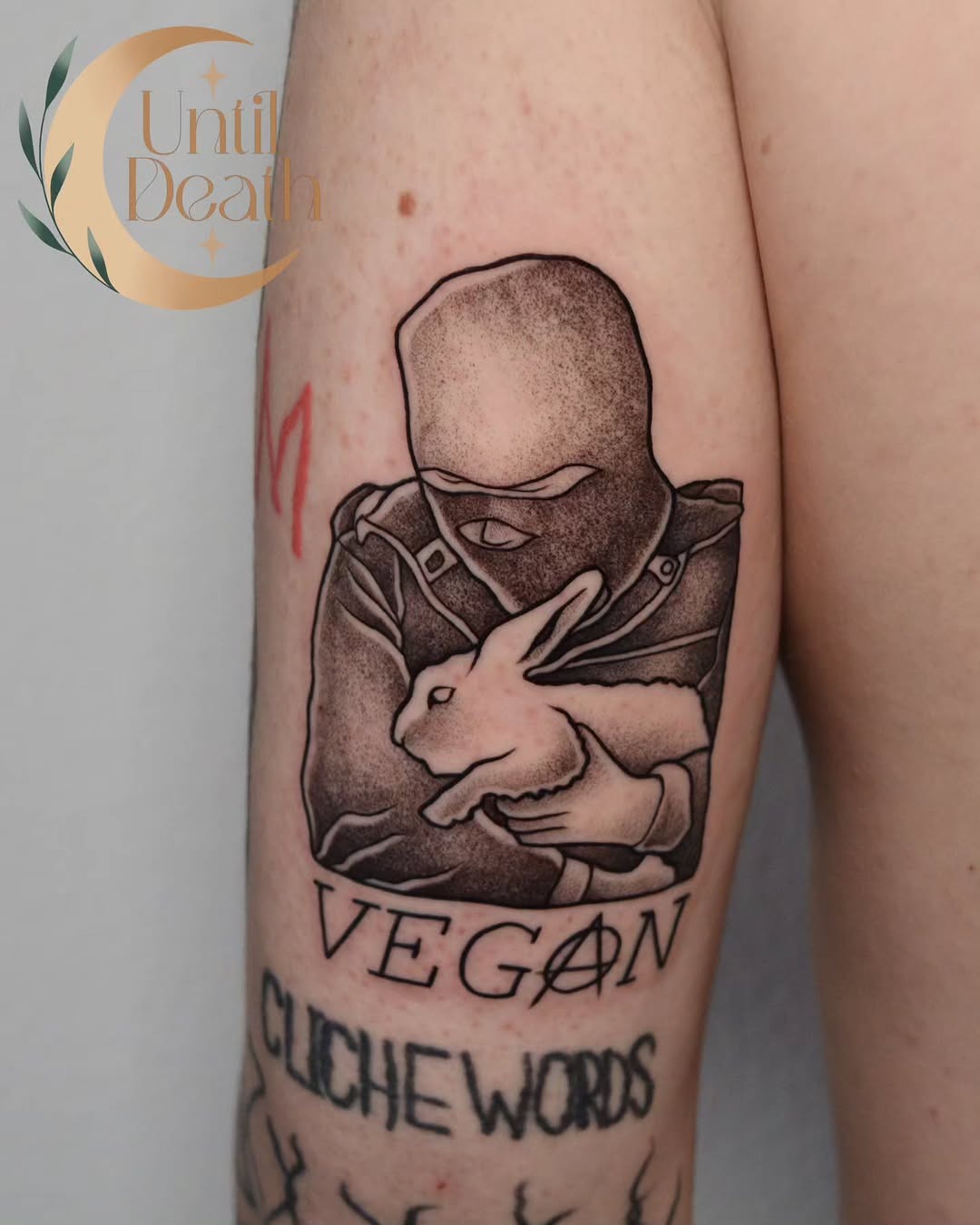 Bold vegan statement through striking tattoo art Tattoo Design