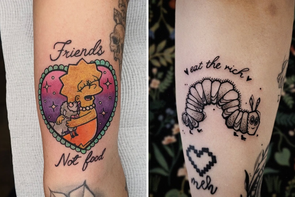 34+ Vegan Tattoo Ideas With Clean Modern Artistry Featured Lookbook Collage