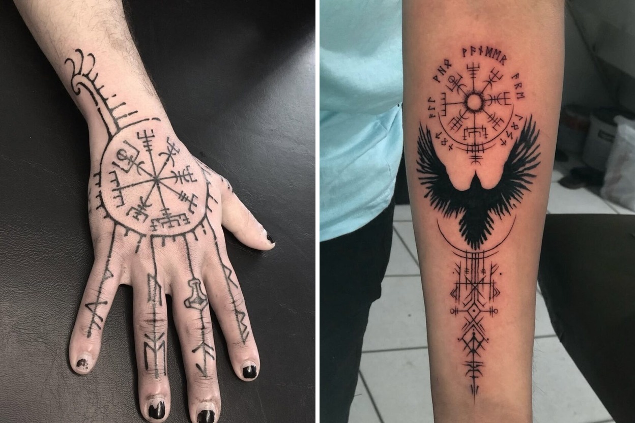 34+ Vegvisir Tattoo Ideas & Inspiration Featured Lookbook Collage