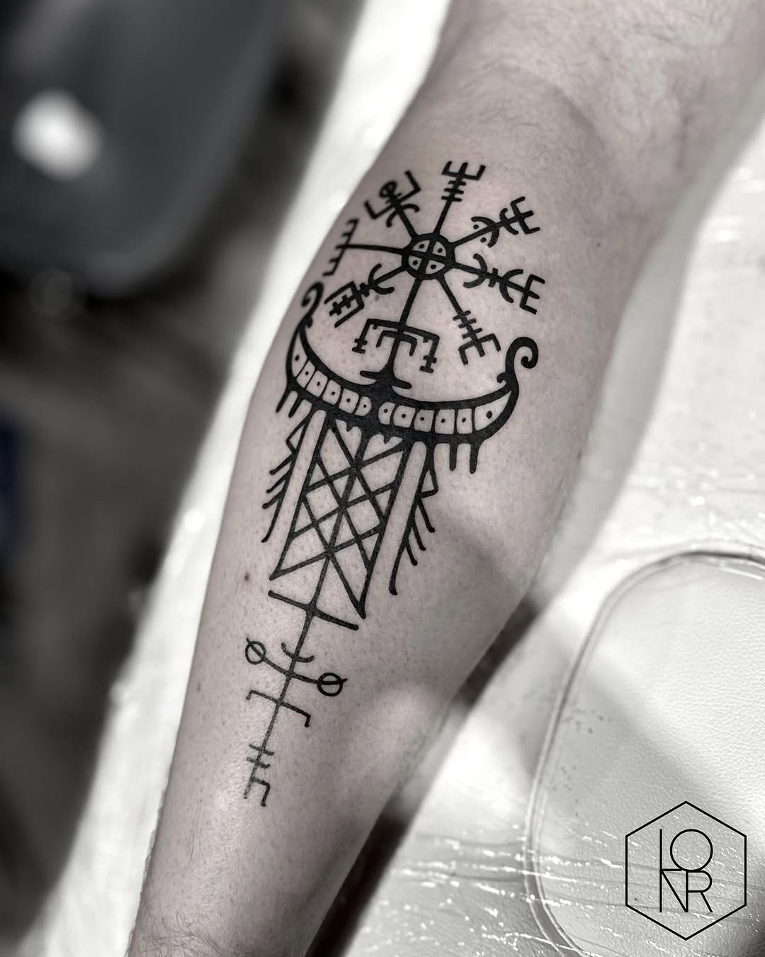 Intricate Blackwork Viking Tattoo Design Tattoo Design