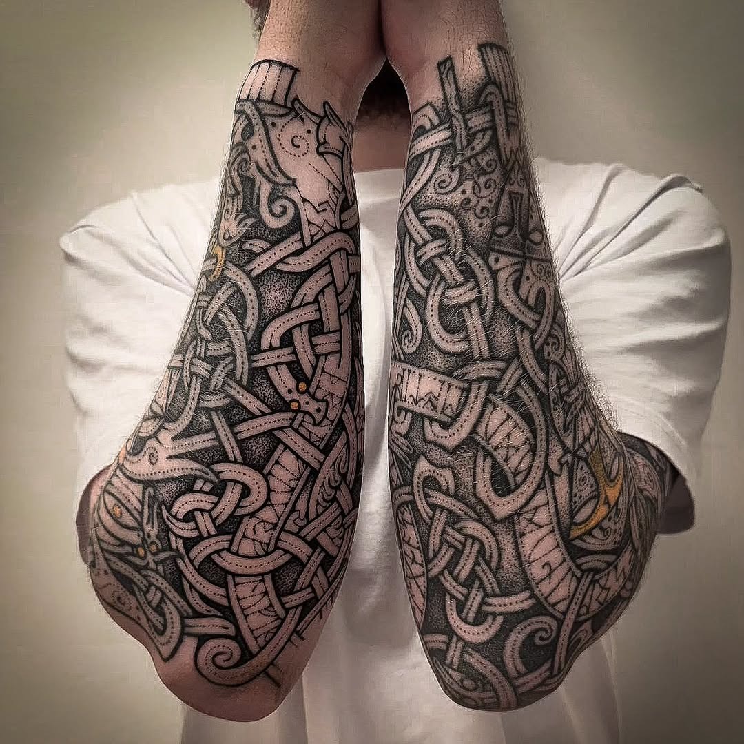Intricate Viking Chain Design Tattoo Idea Tattoo Design