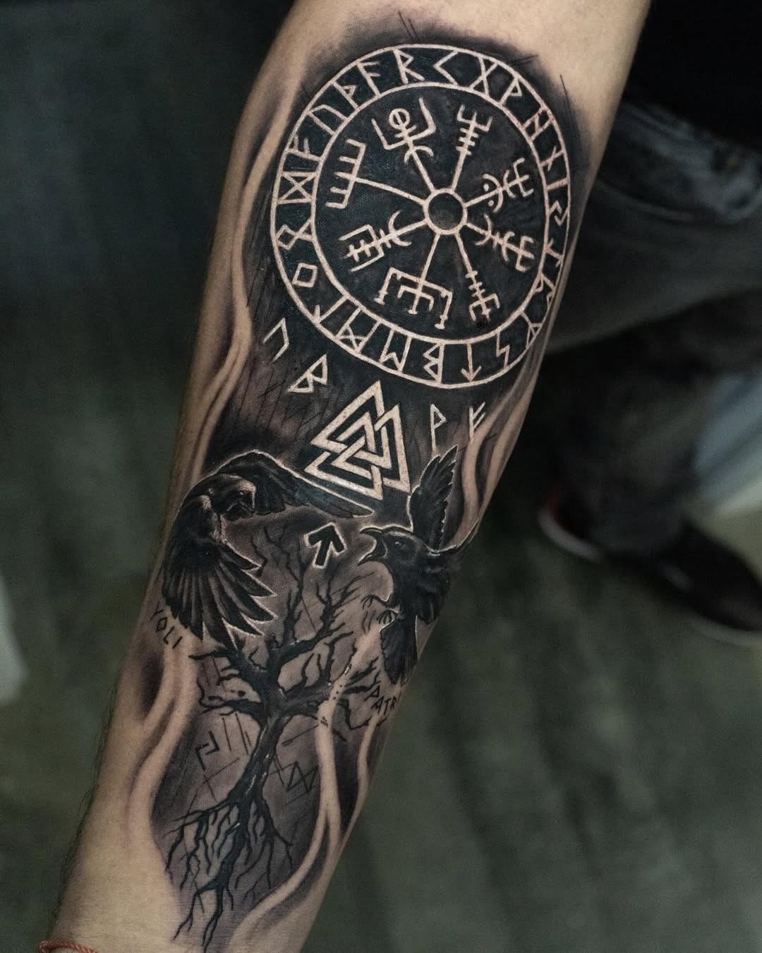 Intricate Viking tattoo with symbolism and history Tattoo Design