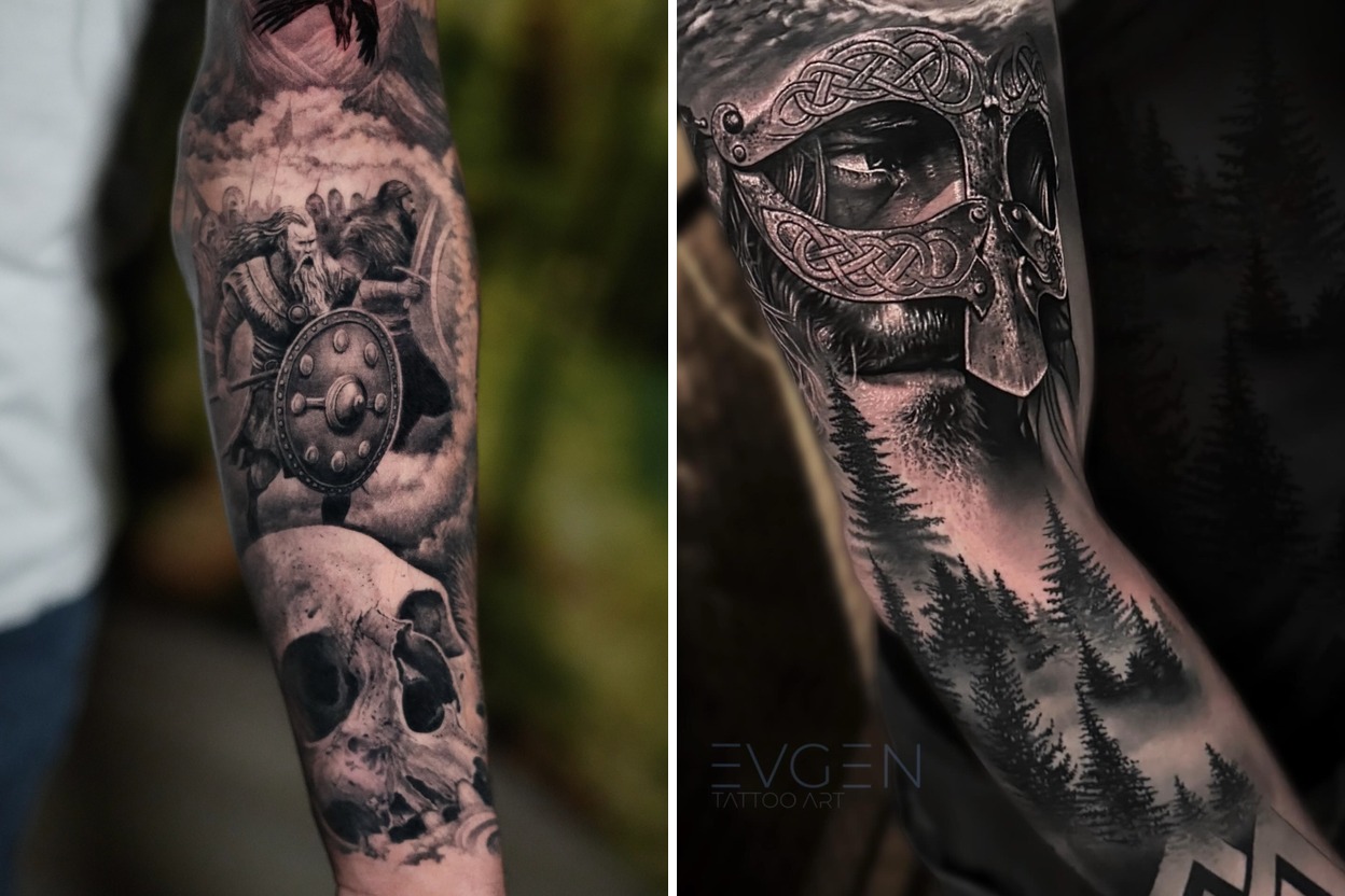 18 viking warrior tattoos Featured Lookbook Collage