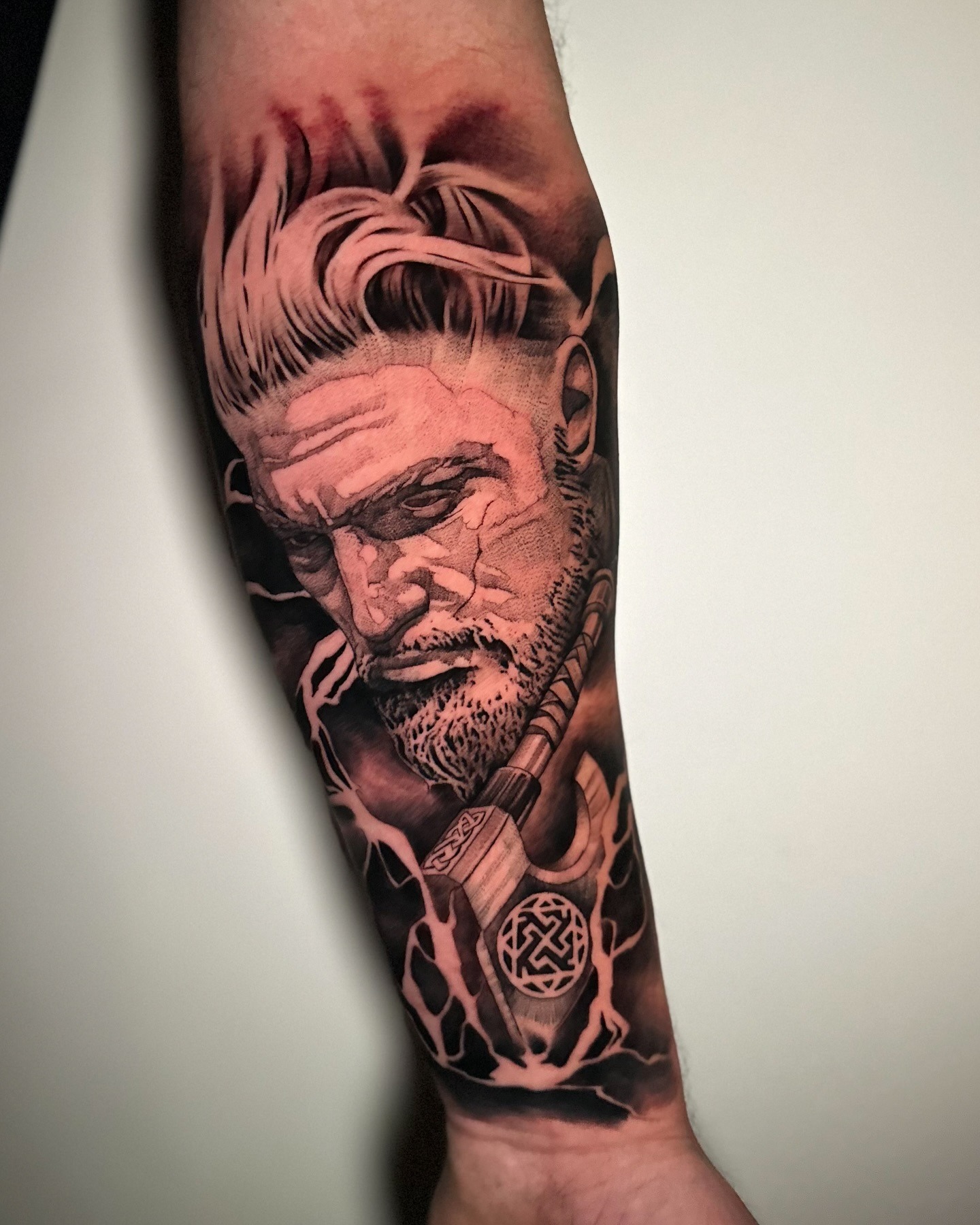 Odin, Valknut, and Bear Tattoo Tattoo Design