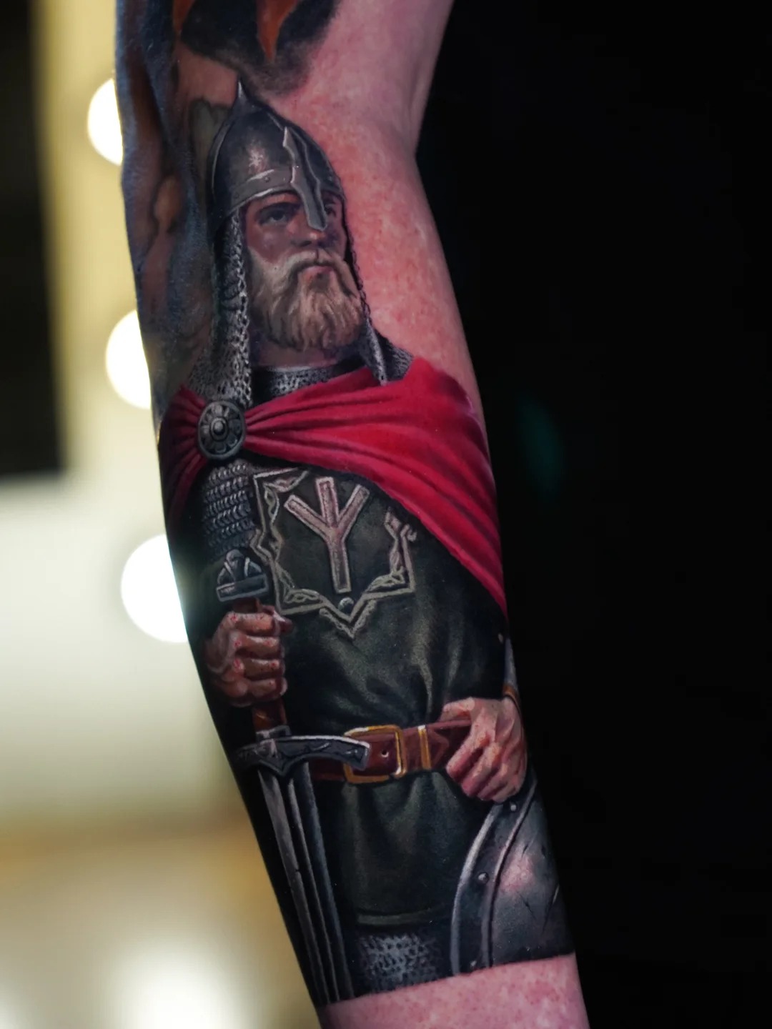 One-Eyed Viking Warrior Back Tattoo Tattoo Design