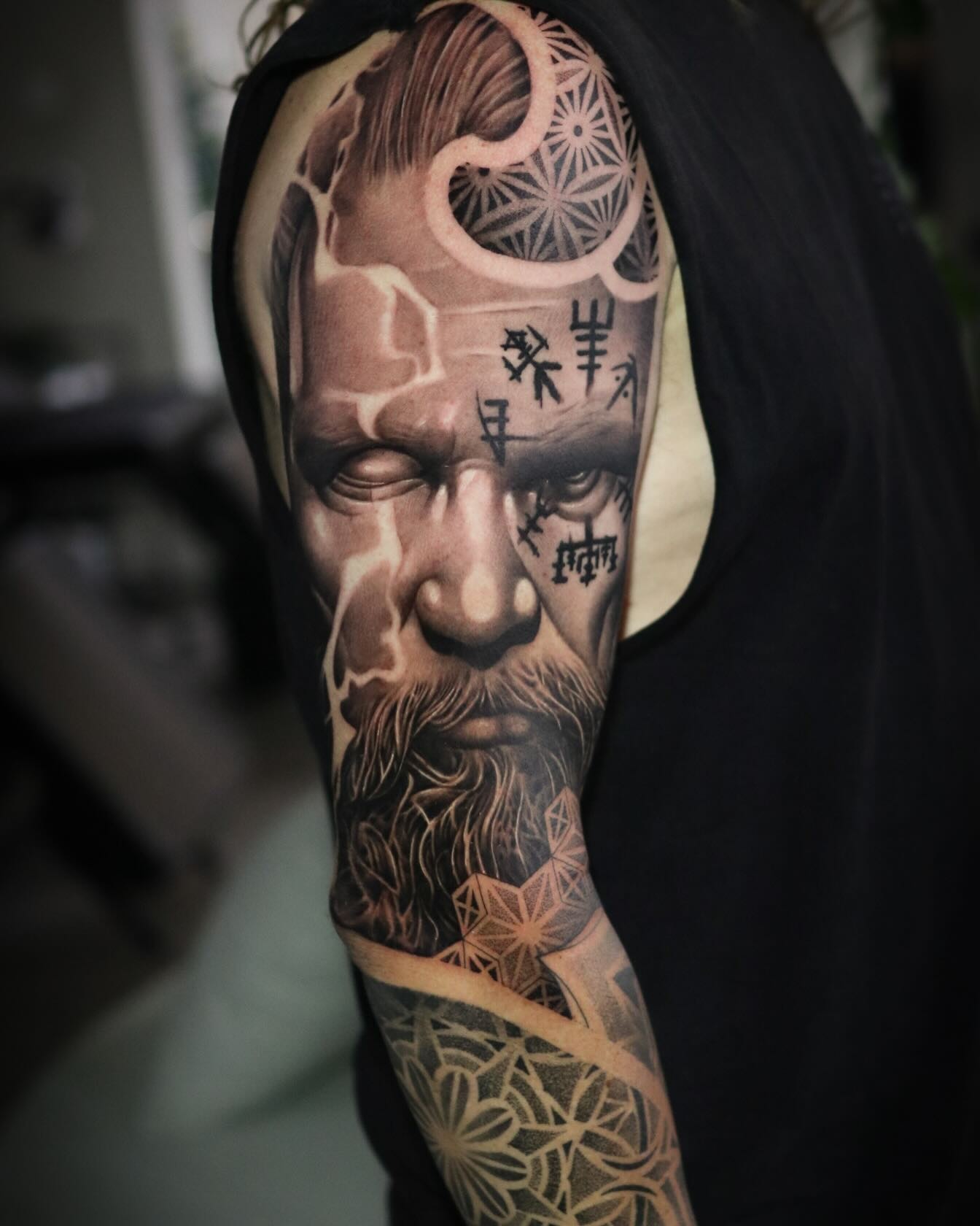 Viking Warrior With Battle Axe Tattoo Tattoo Design
