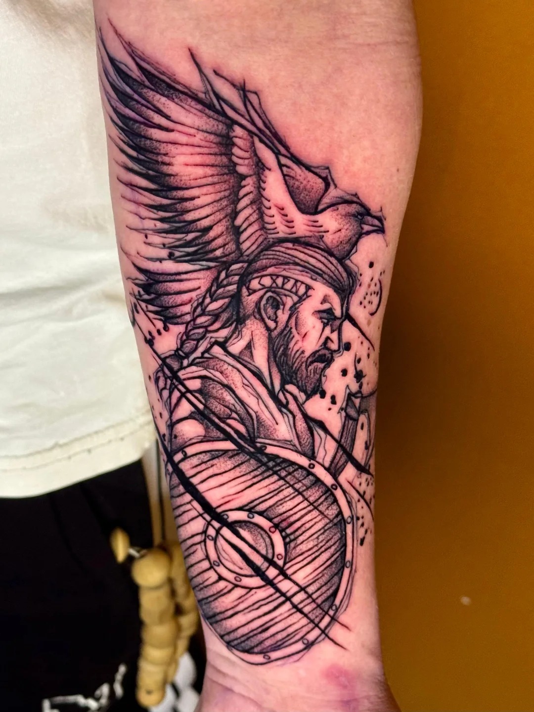 Viking Warrior With Bear Headdress Tattoo Tattoo Design