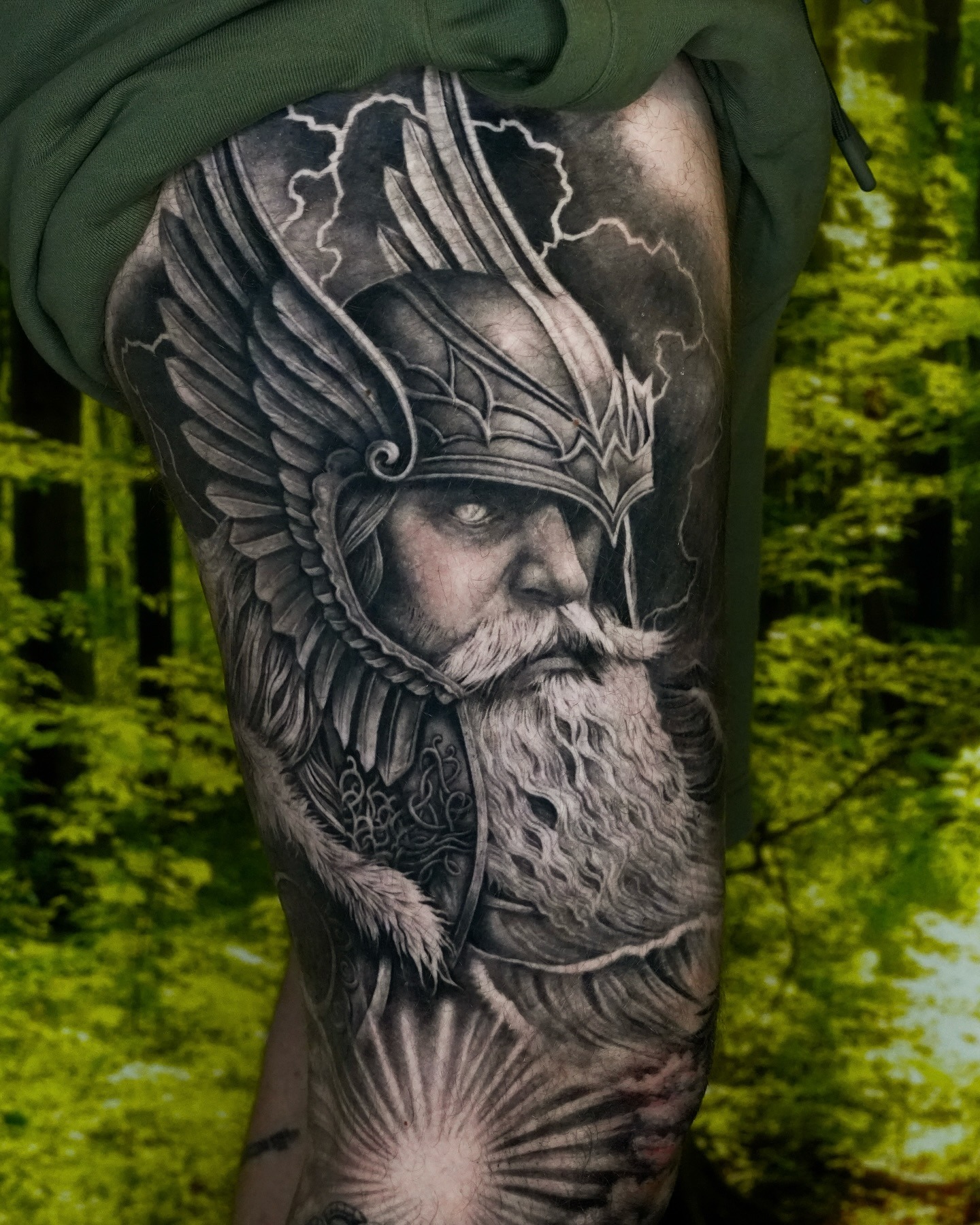 Winged Viking Warrior Helmet Tattoo Tattoo Design