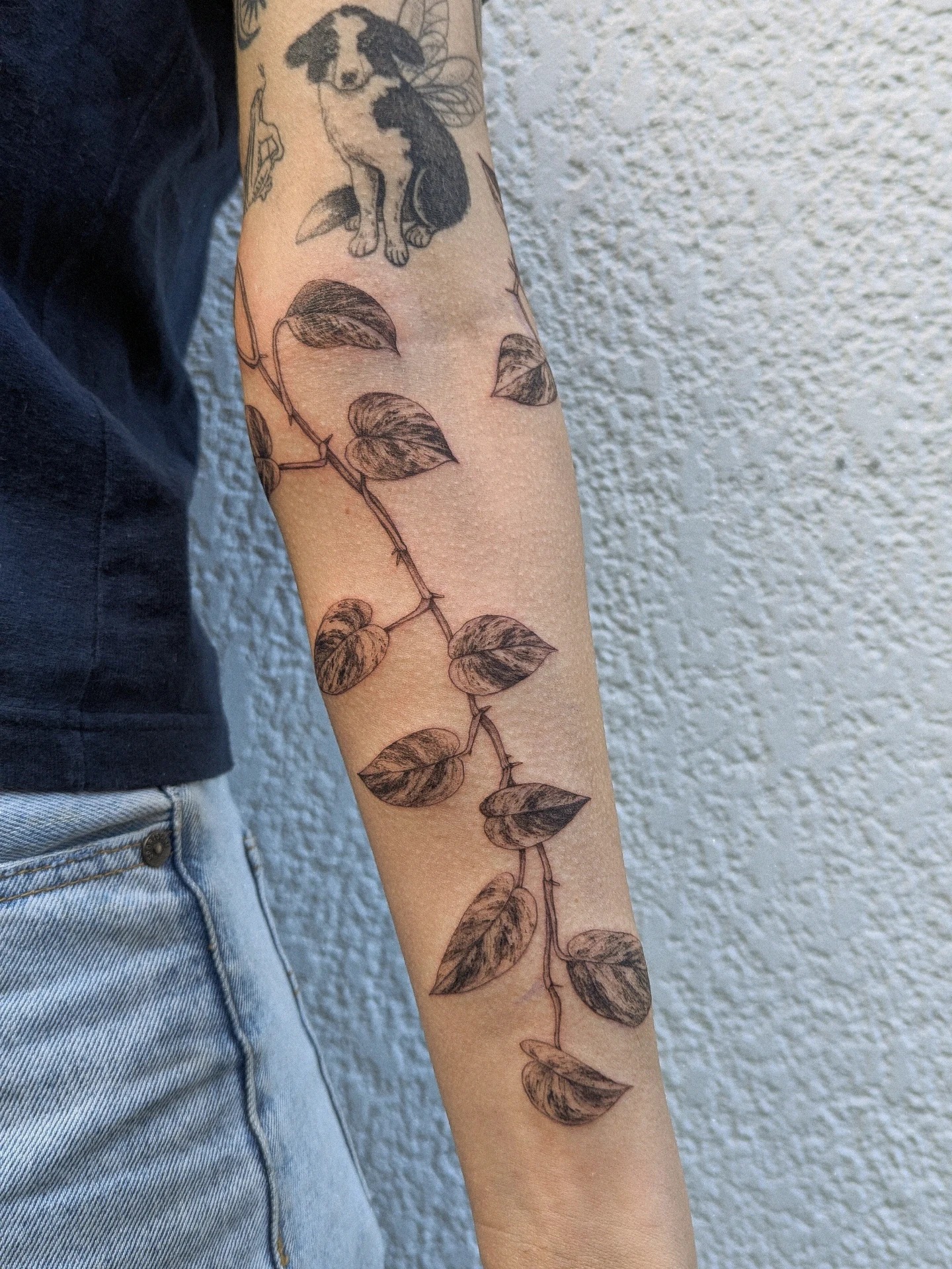 Realistic Vine Tattoo on the Forearm Tattoo Design
