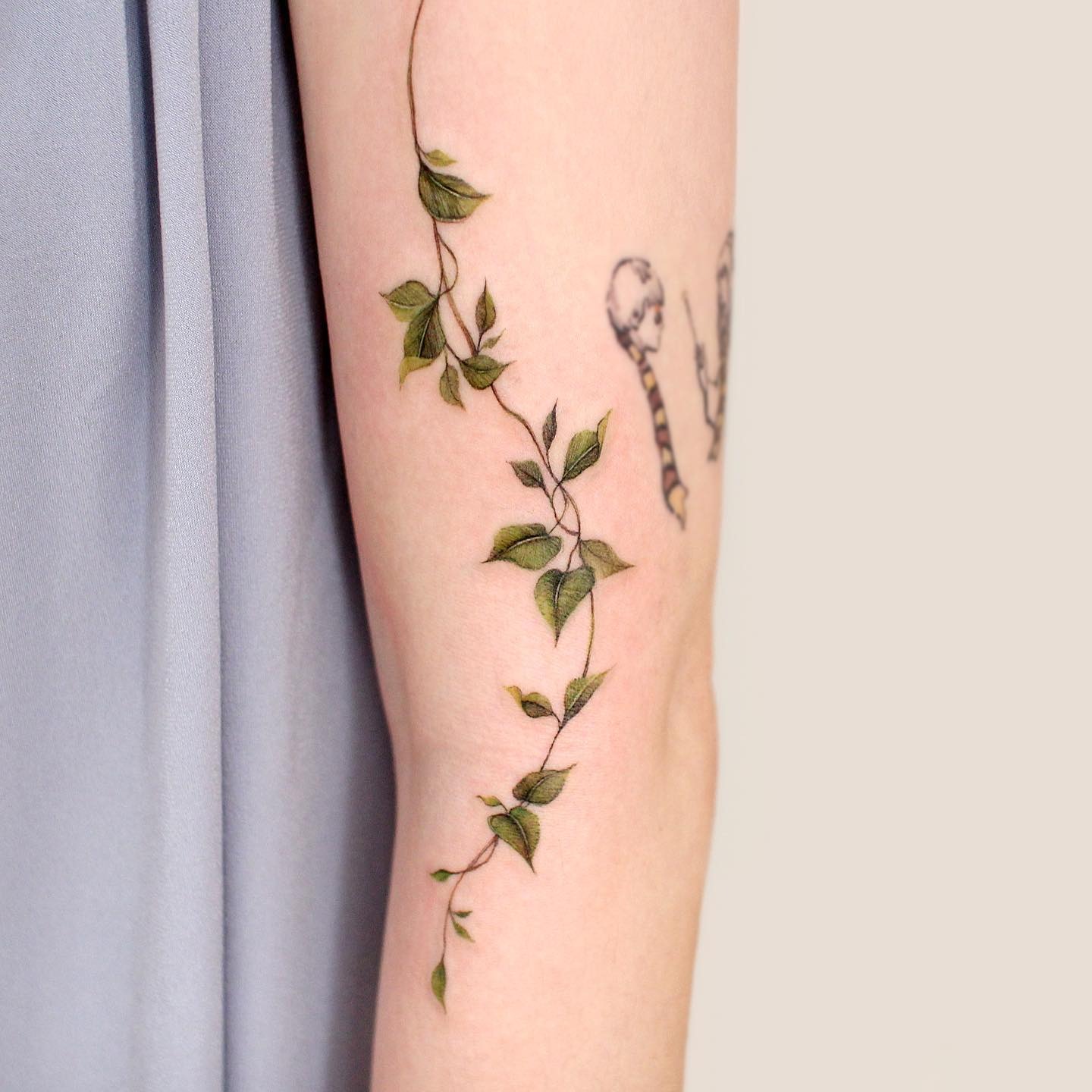 Trailing Vine Tattoo on Arm Tattoo Design