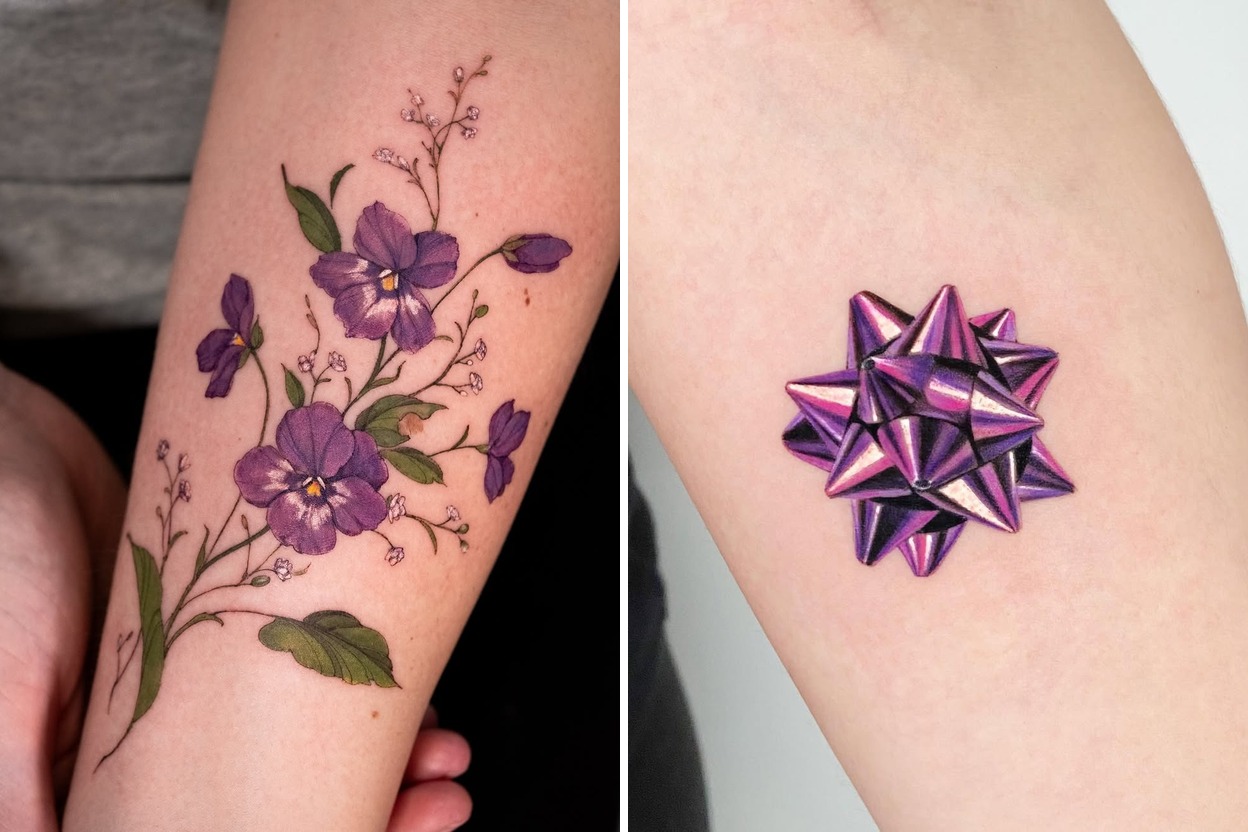 48+ Violet Tattoo Ideas Curated for Your Next Session Featured Lookbook Collage
