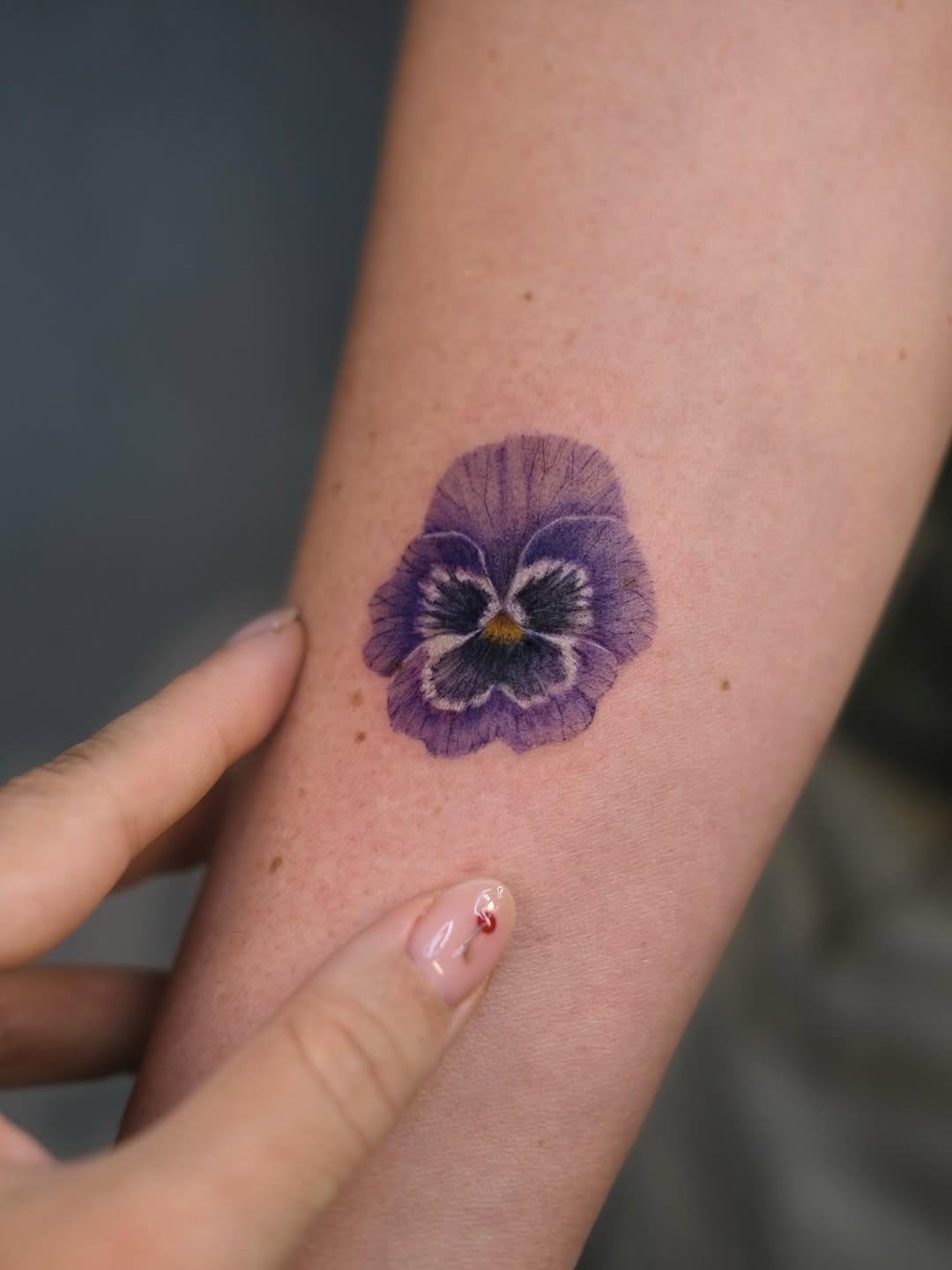 Stunning violet flower tattoo showcasing intricate details Tattoo Design