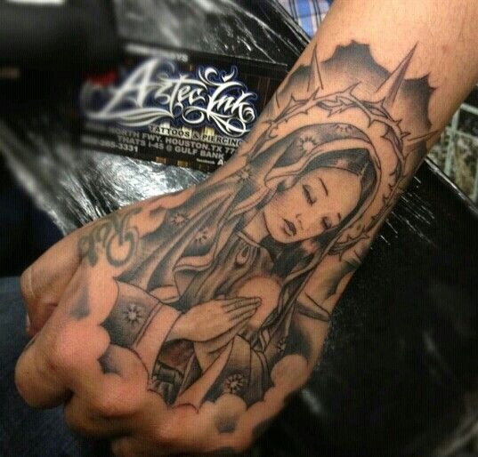 Full Back Virgen Masterpiece Tattoo Design