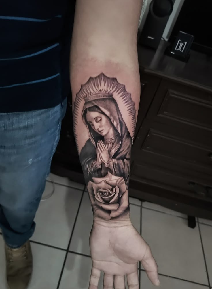 Upper Arm Virgin Tattoo for Women Tattoo Design