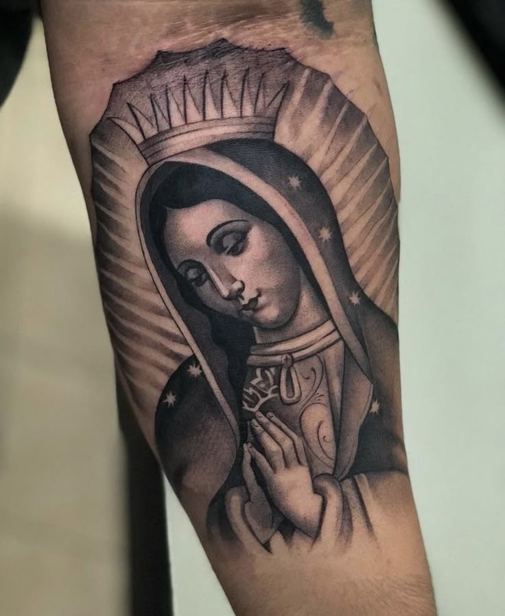 Crowned Grace Tattoo Design