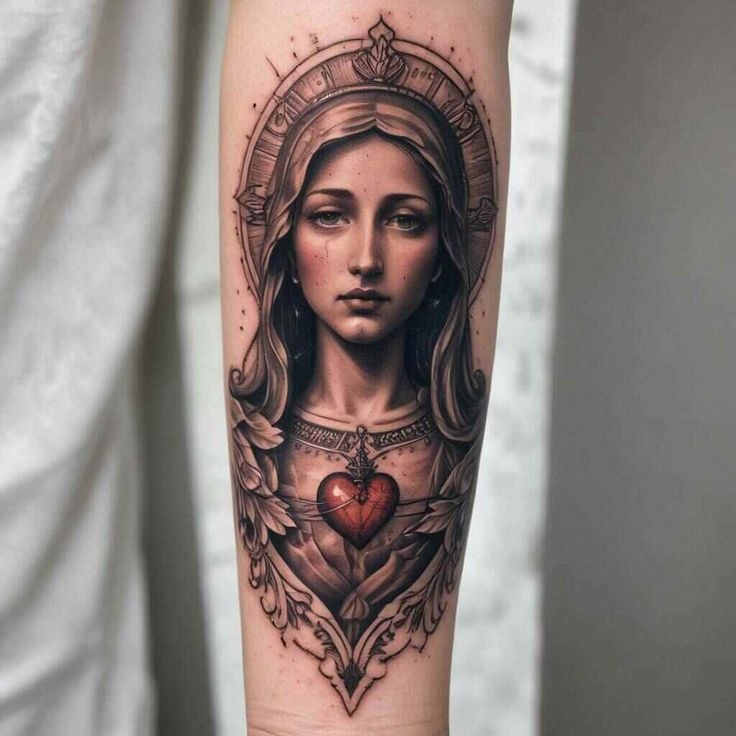 Glowing Grace with Radiant Crucifix Tattoo Design