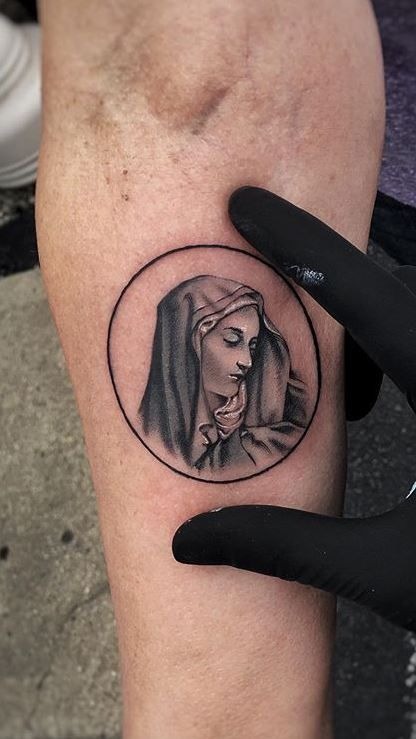 Minimalist Medallion Tattoo Design