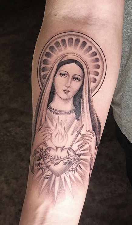 Sacred Heart Symbolism Tattoo Design
