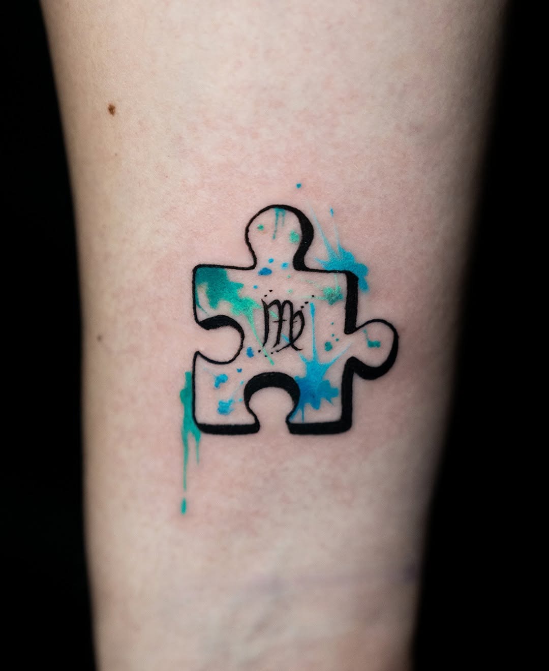 Colorful Virgo Puzzle Piece Tattoo Design Tattoo Design