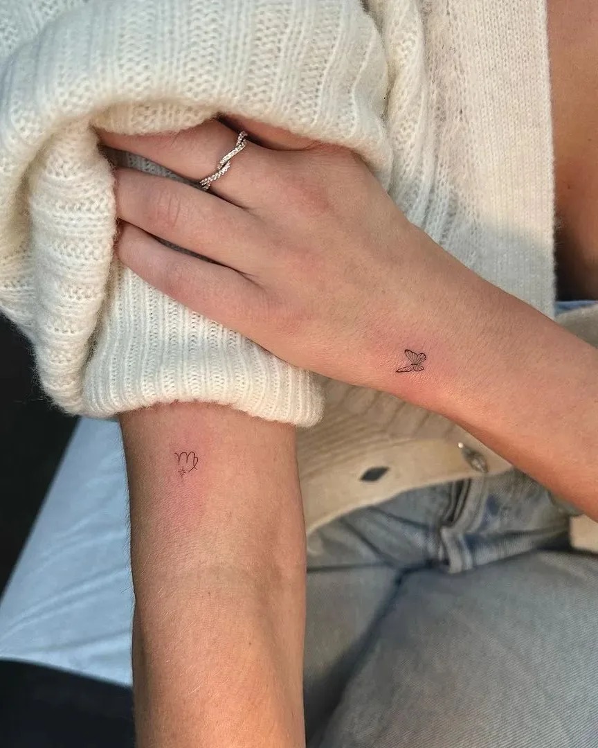 Minimalist Virgo-Inspired Flower Tattoo Designs Tattoo Design