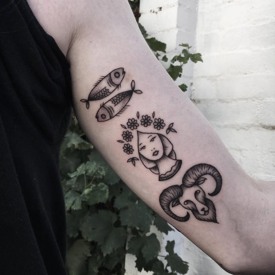 Unique Virgo Tattoo Design with Feminine Touch Tattoo Design